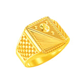 Mens' 22K Gold Contemporary Detail Ring